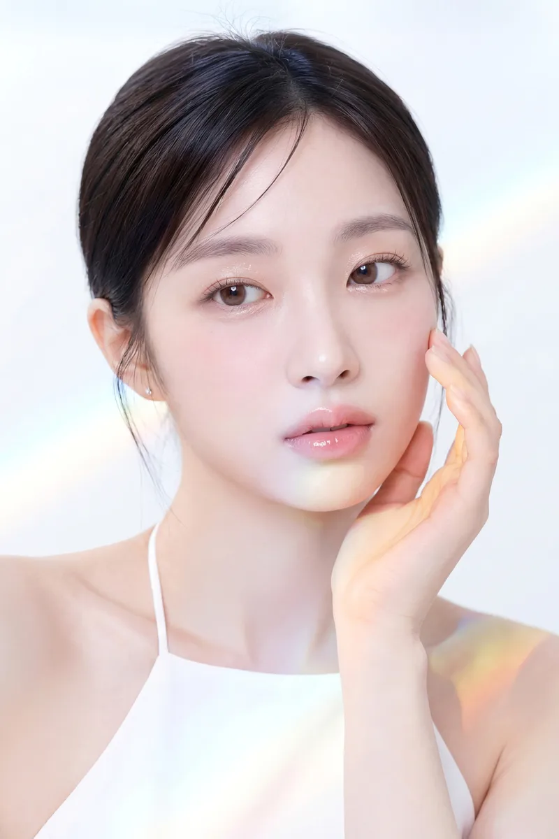 手扶臉頰的女性模特兒(AI示意)